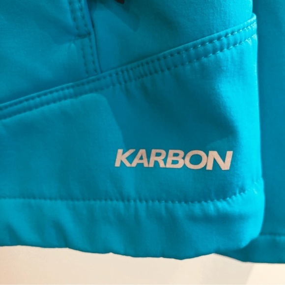KARBON Sz M Soft Shell Insulated Fitted Water Resistant Reflective Dots Jacket - Picture 3 of 16